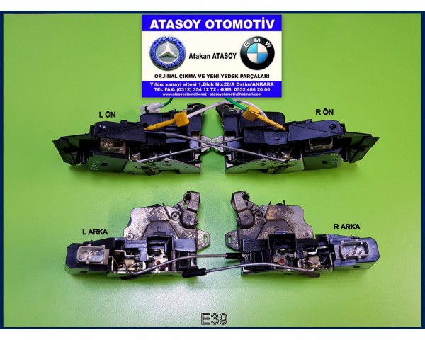 BMW E39 SOL ARKA KAPI KİLİDİ BMW 8166245 BMW 51228125671 BMW E39 SAĞ ARKA KAPI KİLİDİ BMW 8166246 BMW 51228125672 MERKEZİ KİLİT MOTORU BMW 67118352165 BMW 8352165 BMW 40620751 BMW E39 ÇIKMA KAPI KİLİDİ